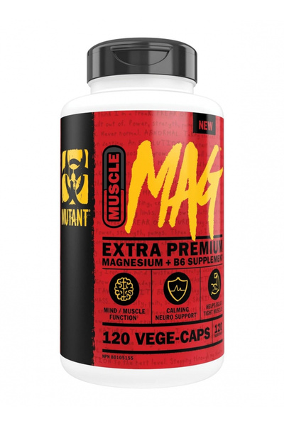 MUTANT ماسل ماج إكسترا بريميوم مغنيسيوم، 120 كبسولة نباتية