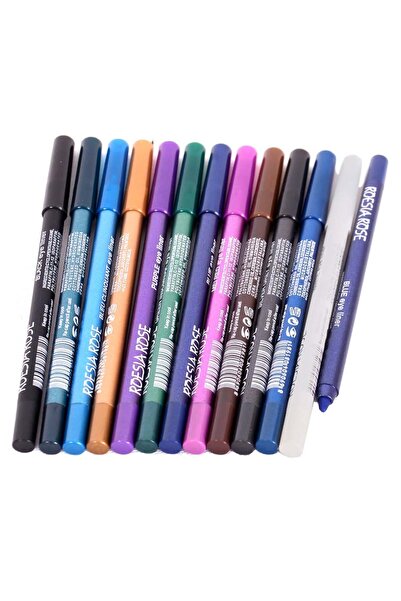 Rose Roesıa Cosmetics Yağlı 12'li Renkli Göz Kalemi