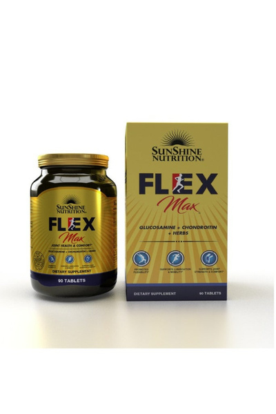 Sunshine Nutrition Flex Max Tablets Supports Joint Health and Flexibility, 90S