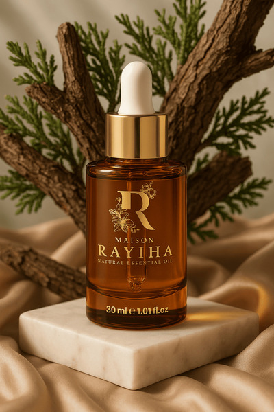 Maison Rayiha Cedarwood oil 30 grams %100 pure natural organic cold pressed certified cedarwood oil