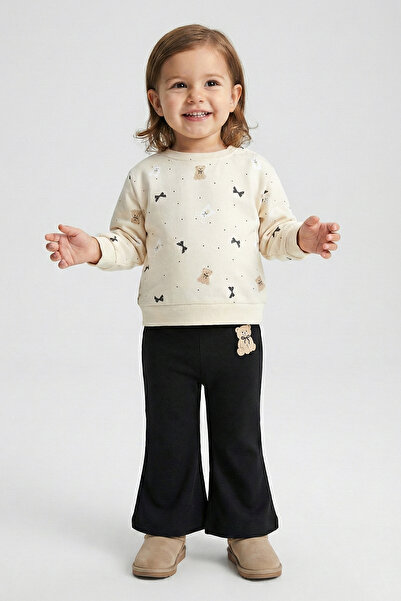 Dmb Baby Girl Cute Animal Patterned Set with Spanish Leggings