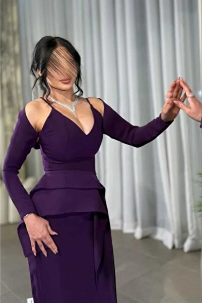 Loolmas fashion Elegant purple dress