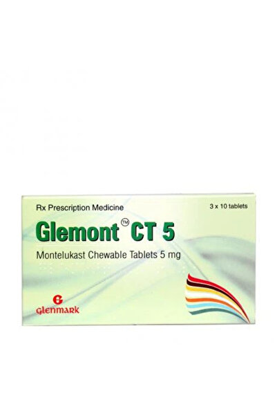 GLENMARK أقراص غليمونت سي تي القابلة للمضغ 5 ملغ، 3 × 10 أقراص