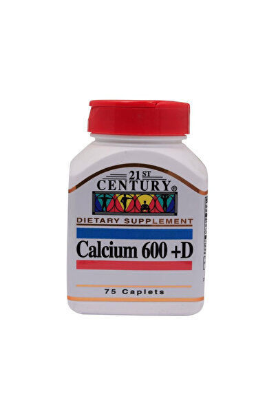 21st Century كالسيوم 600 بالإضافة إلى فيتامين د - 75 كبسولة