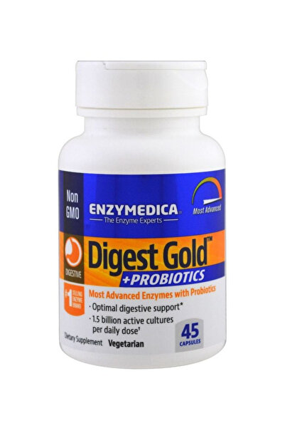 Enzymedica كبسولات دايجست جولد بلس بروبيوتيك الغذائية، 45 كبسولة