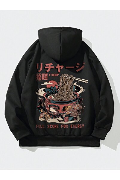 ZEMLİYA Hanorac unisex vintage cu imprimeu cu litere – Hanorac casual cu mode...