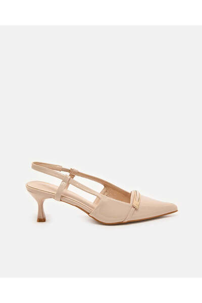 REDTAG Women Beige Buckle Trim Slingback