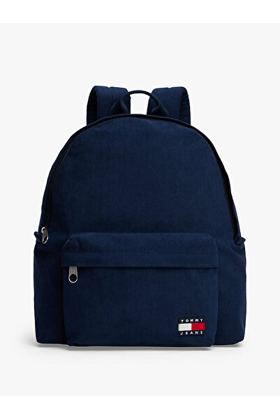 Tommy Hilfiger Men's Brand Logo Navy Blue Backpack Suitable for Daily Use Am0...