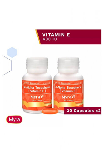 Myra E 400 وحدة دولية من فيتامين هـ، د-ألفا توكوفيرول، 60 كبسولة