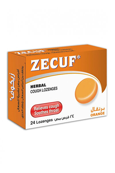 Zecuf معينات عشبية بنكهة البرتقال، 24 قطعة