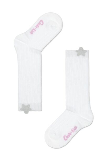 Conte Elegant Thin 3/4 socks, made of cotton, with lurex star pattern, Conte ...