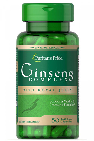 Puritan's Pride مركب الجينسنغ مع غذاء ملكات النحل 1000 ملغ - 50 كبسولة سريعة المفعول