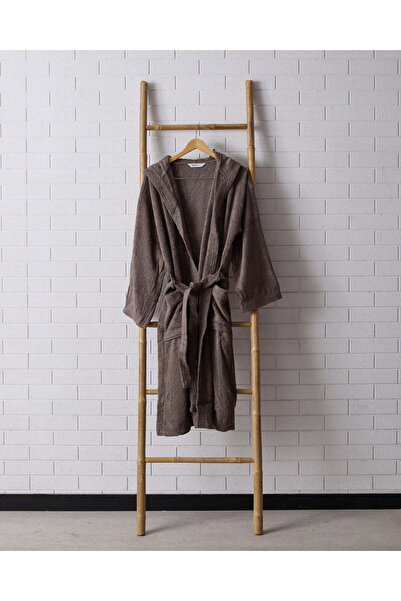 REDTAG Grey Hooded Bathrobe (XL)