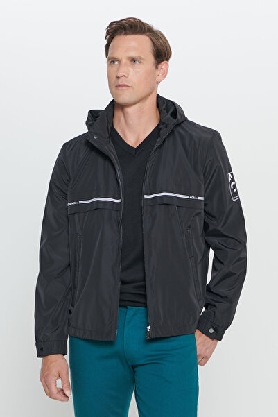 AC&Co / Altınyıldız Classics Black Standard Fit Regular Cut Coat with Hooded ...