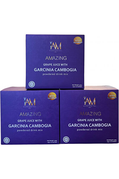 IAM WORLDWIDE جارسينيا كامبوجيا، مشروب عصير عنب رائع، 3 علب