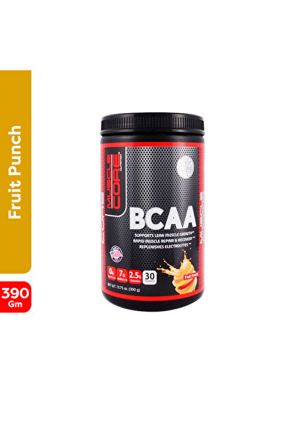 Muscle Core 30 حصة من مشروب الفواكه المنعشة، مدعم بالأحماض الأمينية المتفرعة السلسلة (BCAA).