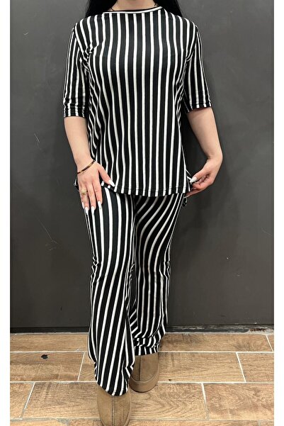 Asil Collection Combed Cotton Fabric Top and Bottom Set Model