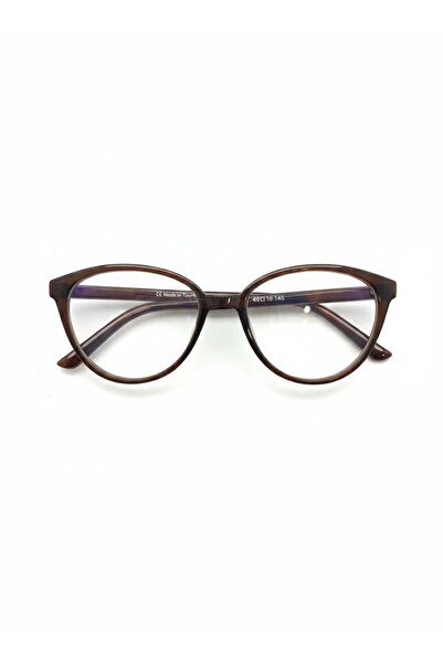EMC Trend Aksesuar Kahverengi Cat Eye Basic Çerçeve Mavi Işık Korumalı Gözlük