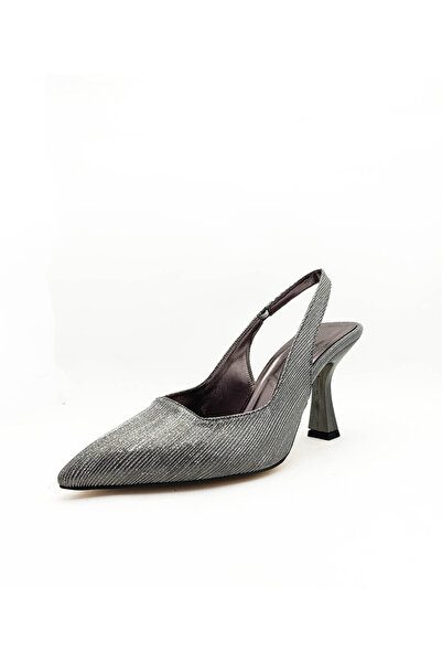 GDT Ayakkabı Platinum Color Glitter Goblet Heel 36-37-38-39-40 Size Women's E...