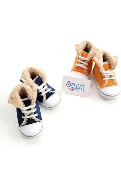 ÖZLEM BEBE İçi Welsoft Bebek Ayakkabısı-Mavi - 18 NUMARA