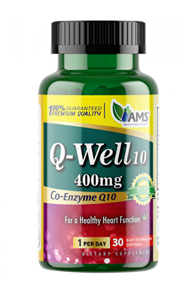 AMS كبسولات هلامية من الإنزيم المساعد Q10 تعزز وتدعم مضادات الأكسدة، 400 ملغ،...