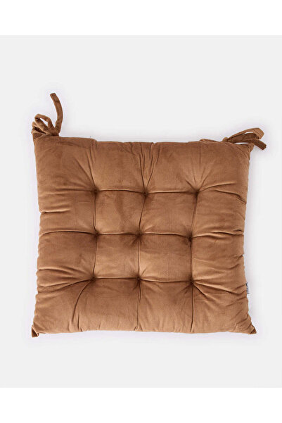 REDTAG Brown Velvet Chair Pad