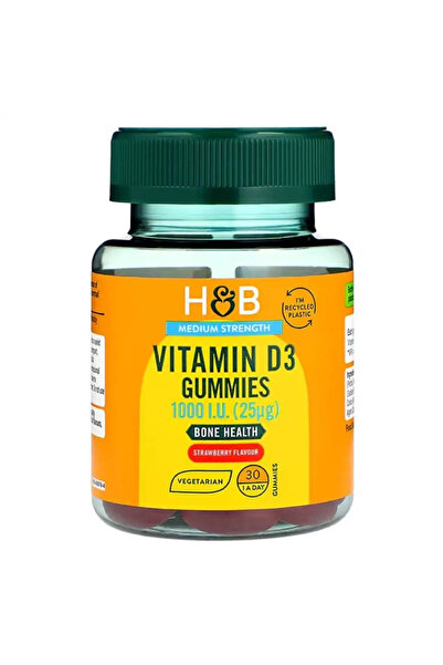 Holland & Barrett حلوى فيتامين د3 بتركيز 1000 وحدة دولية، نباتية، عبوة من 30 ...
