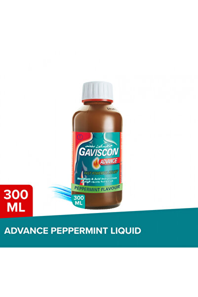 Gaviscon سائل مسكن سريع المفعول بنكهة النعناع المتطور، 300 مل