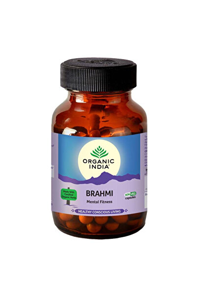 Organic India كبسولات براهمي لدعم الدماغ والجهاز العصبي (التسعينيات)