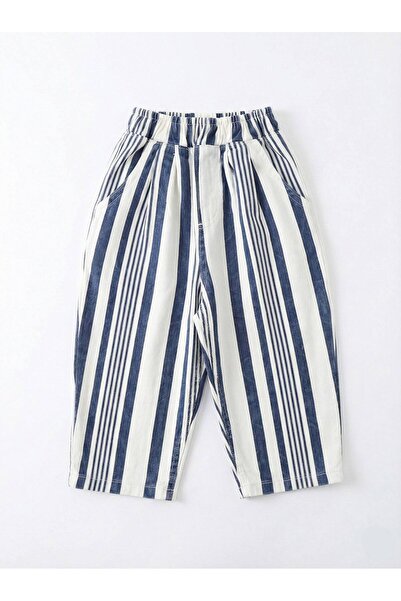 NOBLEKIDS لا سيل باريس – بنطلون دينم مخطط باللون الأزرق الداكن، للأعمار من 2 ...