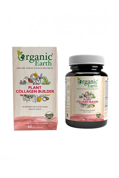 ORGANIC EARTH كبسولات بناء الكولاجين النباتي، 60 كبسولة