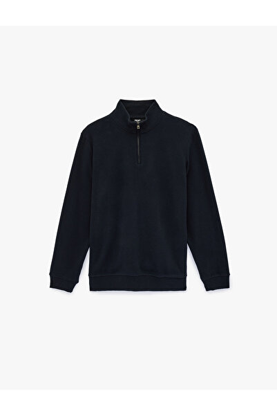 Koton Regular Fit Long Sleeve Half Zip Sweatshirt