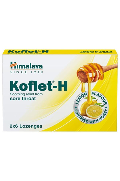 Himalaya Koflet-H Lozenges, Lemon Flavor with Honey, 2 X 6 Lozenges