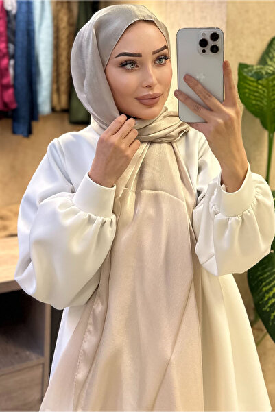 CUOCA LOUNGE Janjan Saten Dokulu Abiye Şifon Şal