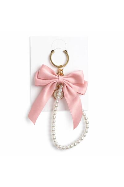ela777 Luxury Stone Ribbon Pearl Keychain & Bag Ornament Charm Gift