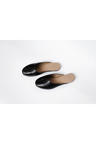 GAYA Aura Metallic Mules Black