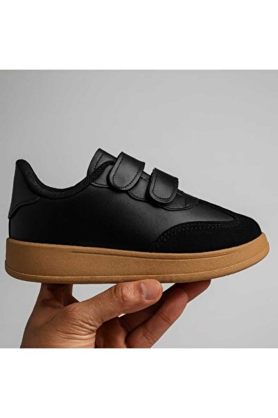 lias desing Pantofi sport și pantofi sport pentru copii cu aspect de cauciuc negru