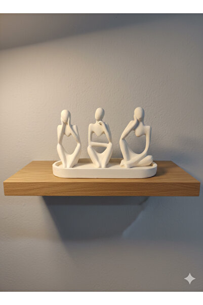 Home 3’lü Düşünen İnsan Figürlü Dekoratif Heykel | Modern Minimal Ev & Ofis D...