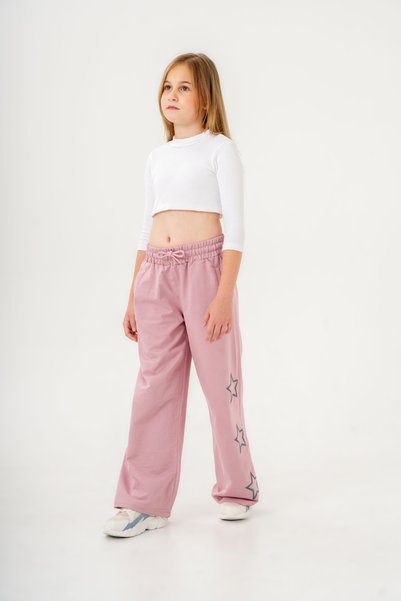 Mışıl Kids Bacak Yıldız Printed Girls' Sweatpants