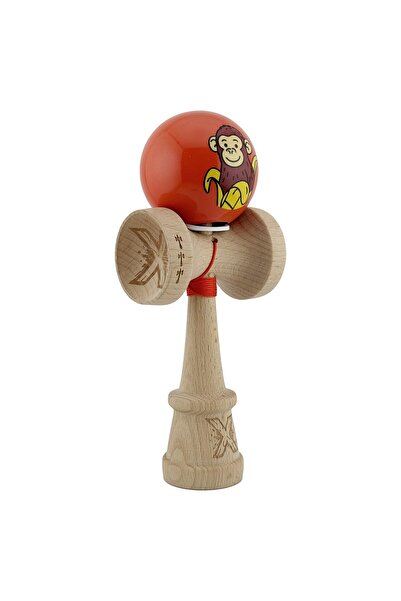 Kendama X Brown Monkey Super Sticky King Size V3, Rulment metalic, Roșu