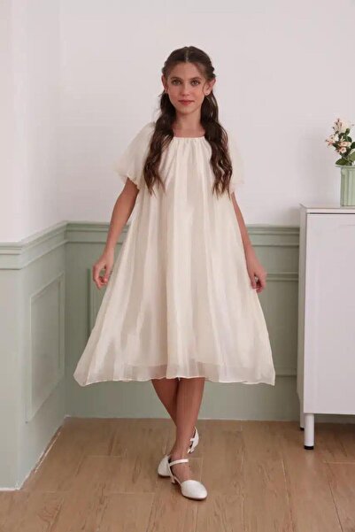 Alesaei-mondo tondo فستان بناتي بيج ناعم نص كم 7132