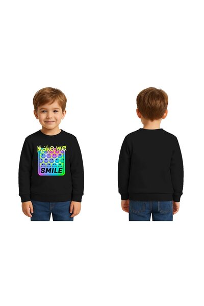 SEDİRLİ Unisex Smile cu imprimeu pentru copii Swae tricou 3 fire cu borduri