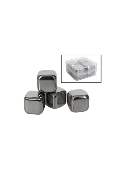 MPLCO Σετ 4 παγάκια, ανοξείδωτο ατσάλι, 3 x 3 εκ.