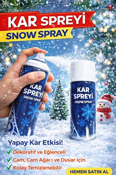 ANI OFİS KIRTASİYE A K Kar Spreyi | Yapay Kar Efekti | Dekoratif Snow Spray |...