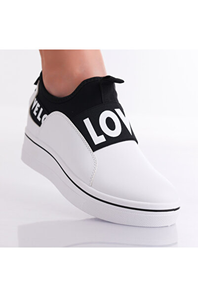 Botinelli Teniși albi cu platformă pentru femei, din piele Marla, mărimea 38