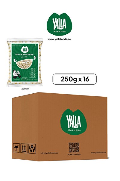 YALLA MAKHANA Raw Makhana Carton 250gram x 15