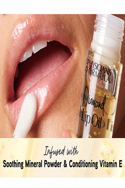 Physicians Formula Mineral Wear Diamond Lip Oil Yellow Diamond Dudak Yağı, Elmas Tozu, E Vitamini