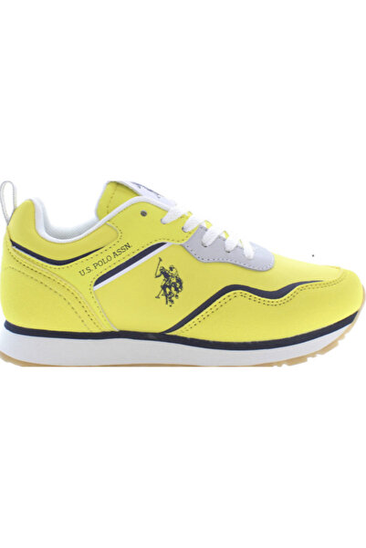 U.S. Polo Assn. Pantofi copii U.S. Polo Best galbeni,NOBIK010K3NH1, cu sireturi si logo, stil sport casual,28