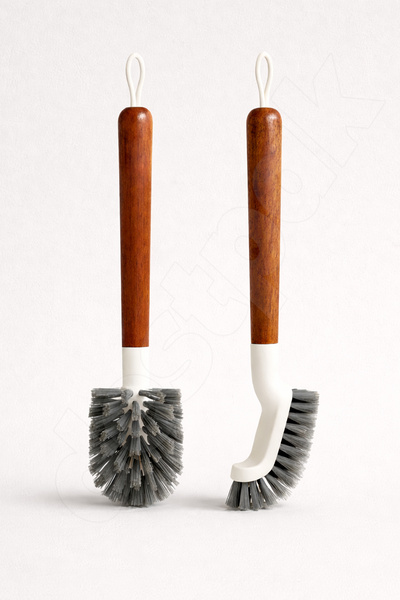 Destpak 2 ADET Akasya Saplı Fırça Seti - Detay Set - Hem Dekoratif Hem Pratik...