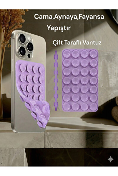 Case collection Slikon Çift Taraflı Vantuz Telefon Tutucu Vakum,Cama Yapışan ...